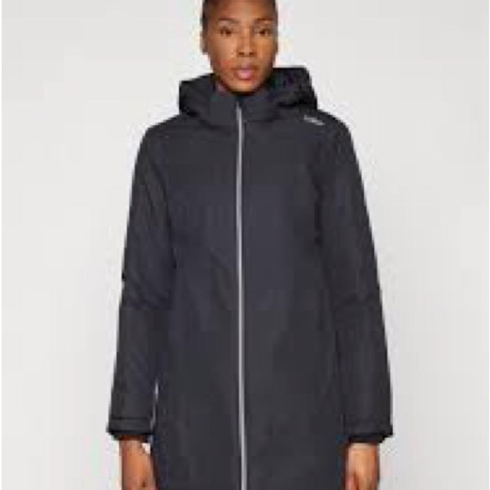 CMP Full Zip Women's Black Hooded Winter Jacket Sz M
